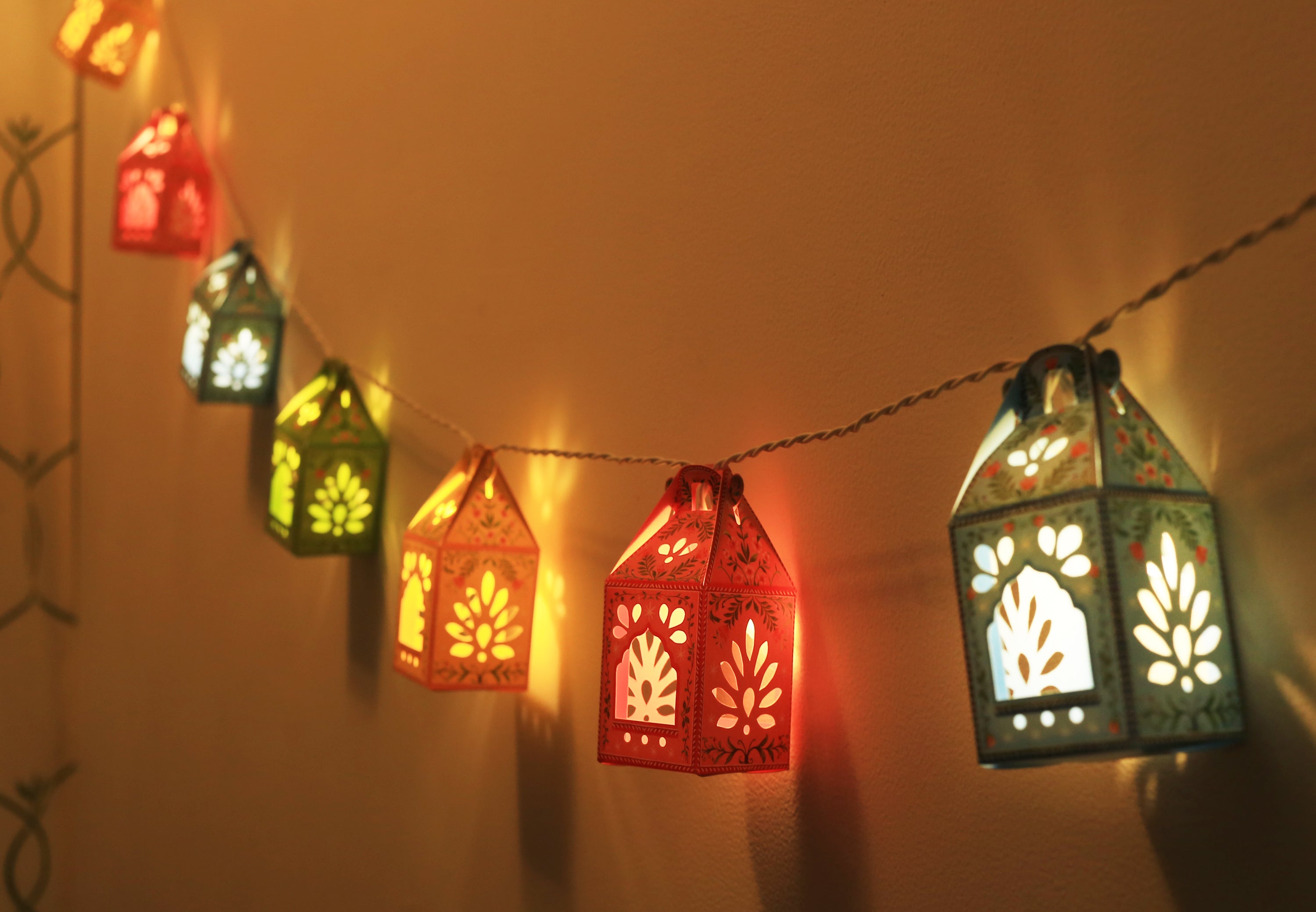 Paper Mini Lanterns Colourful Fairy Lights