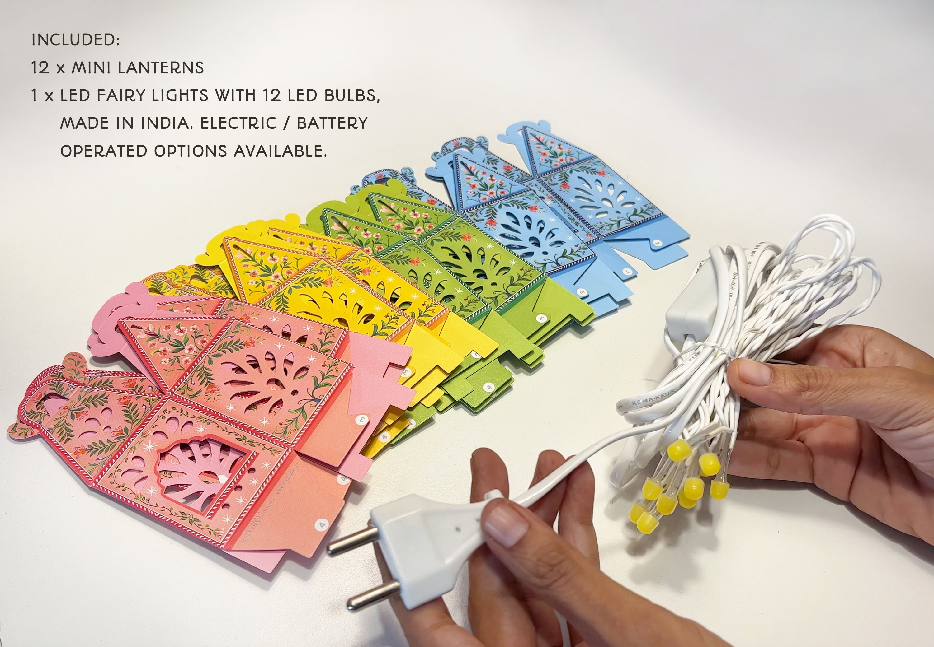 Paper Mini Lanterns Colourful Fairy Lights