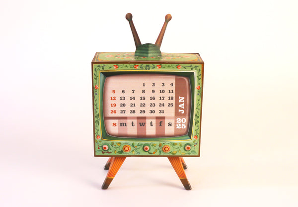 Mini TV Desk Calendar 2025 DIY Paper Craft Kit – Sky Goodies mini-tv-desk-calendar-2025-diy-paper-craft-kit-sky-goodies