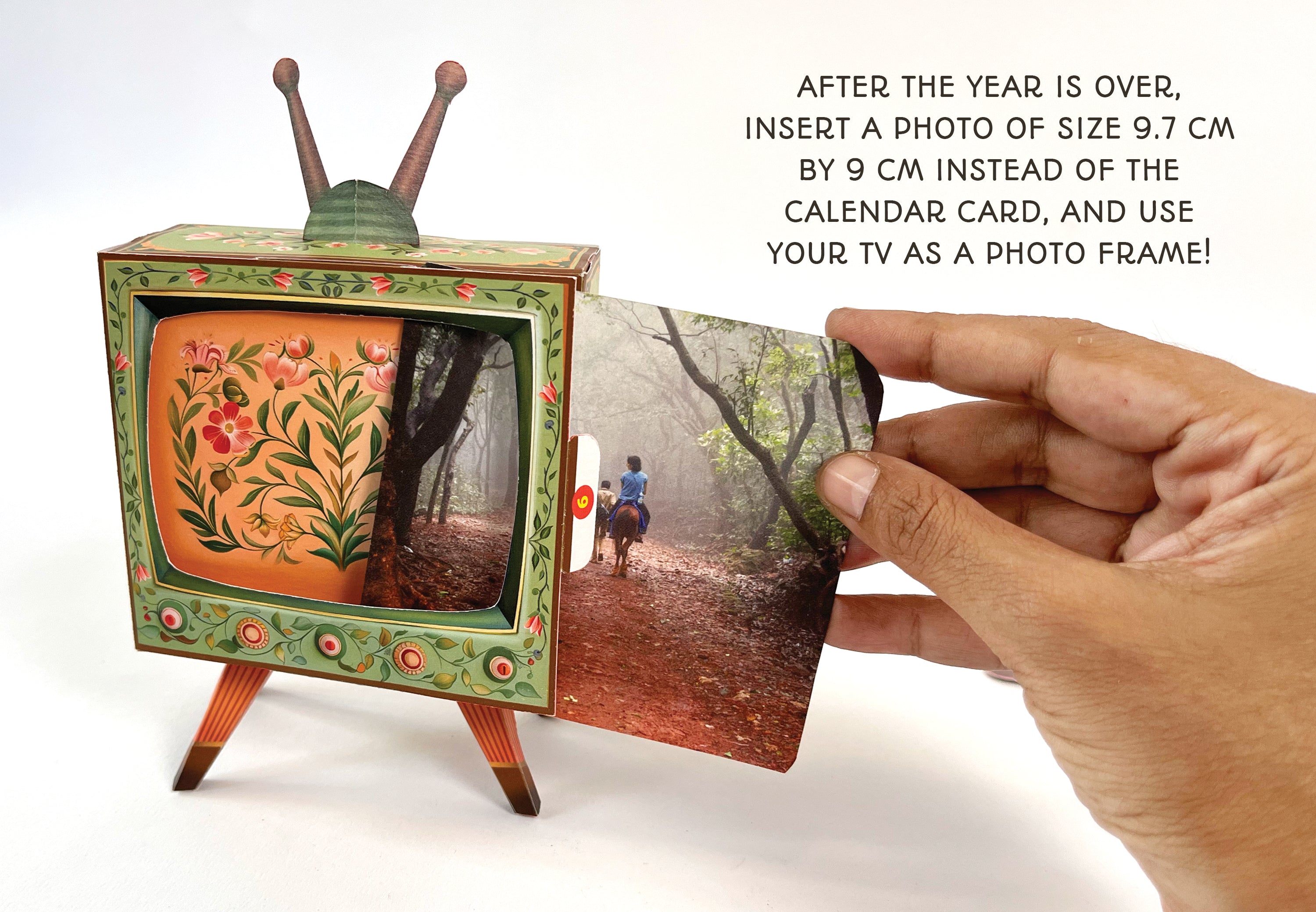 Mini TV Desk Calendar 2025 DIY Paper Craft Kit