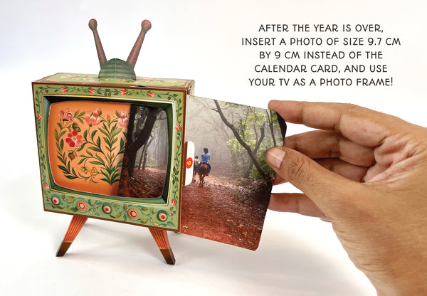 Mini TV Desk Calendar 2025 DIY Paper Craft Kit – Sky Goodies mini-tv-desk-calendar-2025-diy-paper-craft-kit-sky-goodies