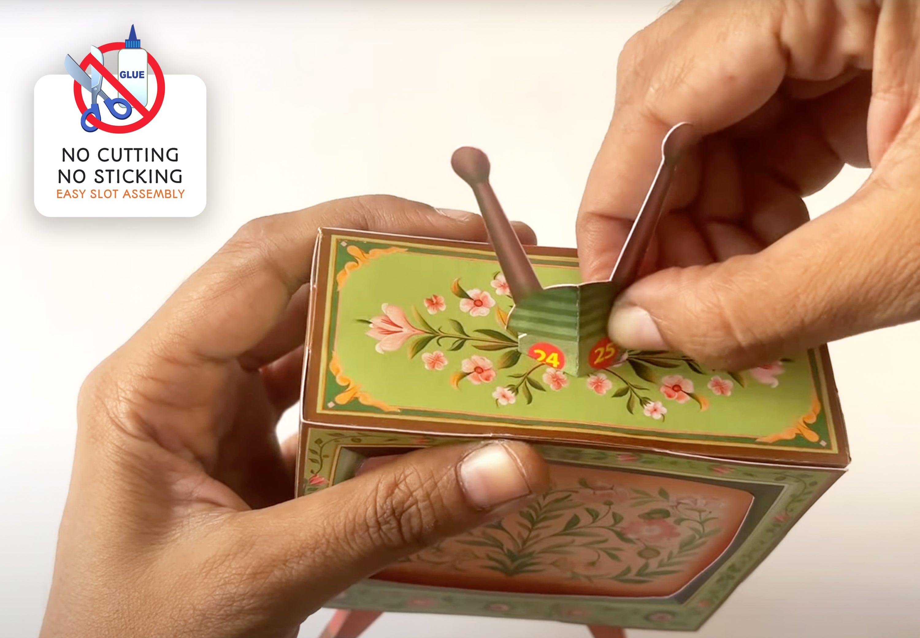 Mini TV Desk Calendar 2025 DIY Paper Craft Kit