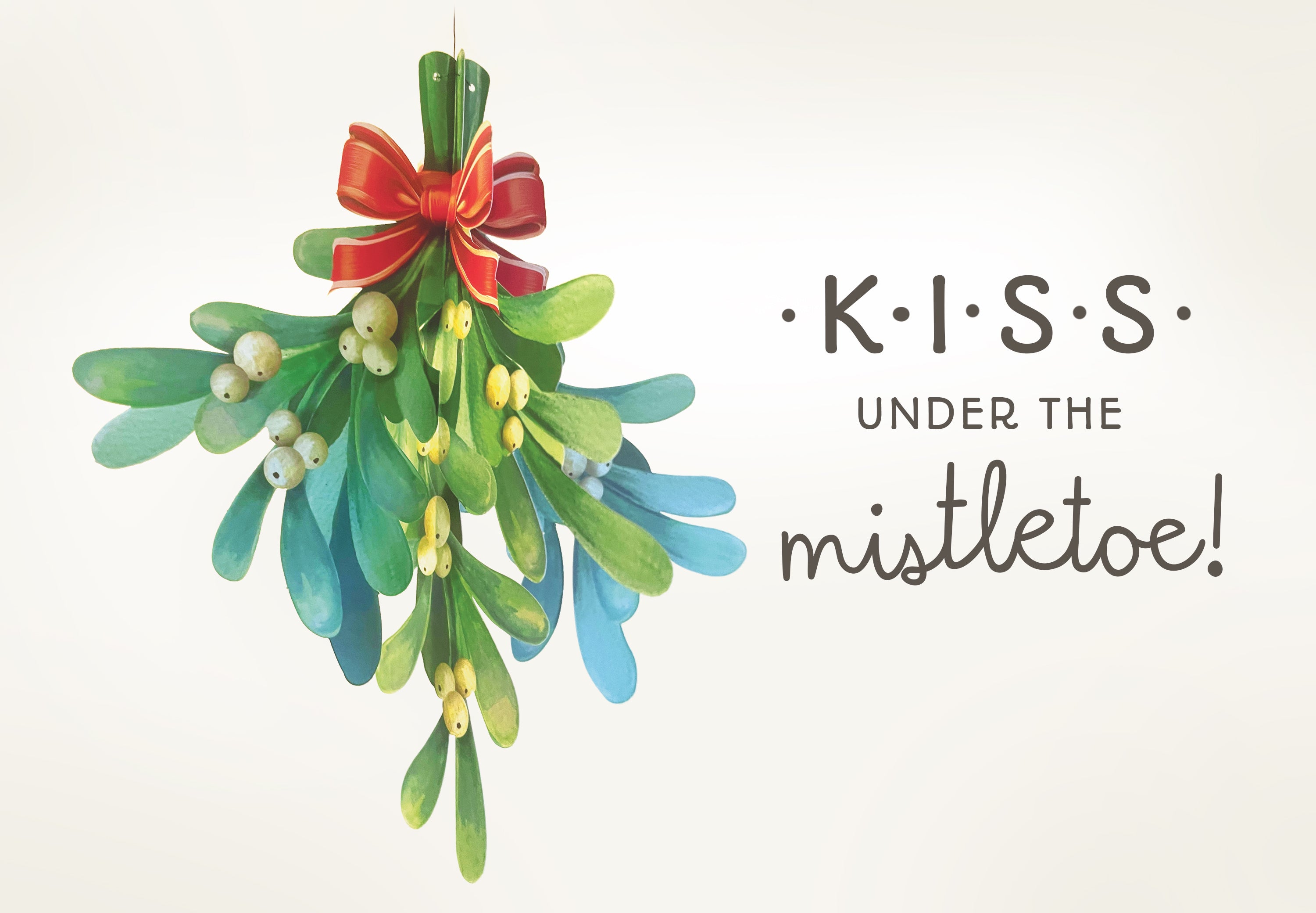 Christmas Mistletoe Paper Decor