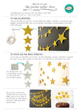 Golden Stars Paper Bunting