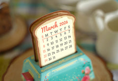 Mini Toaster Desk Calendar 2026 - DIY Paper Craft Kit