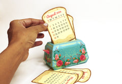 Mini Toaster Desk Calendar 2026 - DIY Paper Craft Kit