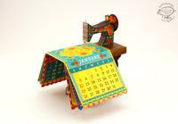 Mini Sewing Machine Desk Calendar 2025 DIY Paper Craft Kit