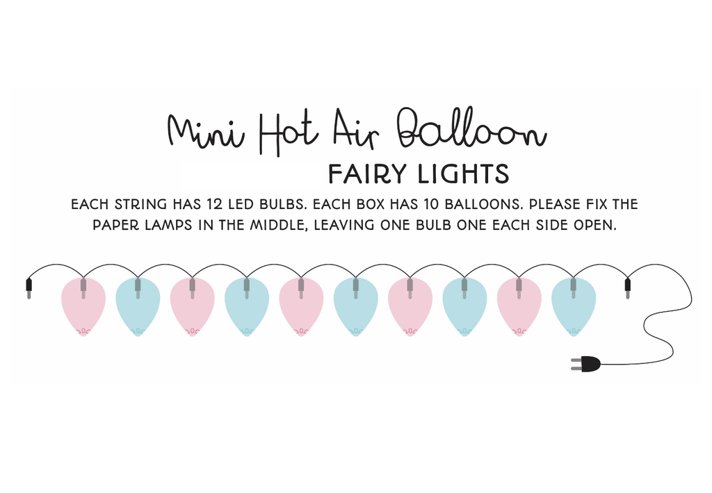 Festive Combo Saver Pack of 5 Mini Hot Air Balloon Fairy Lights