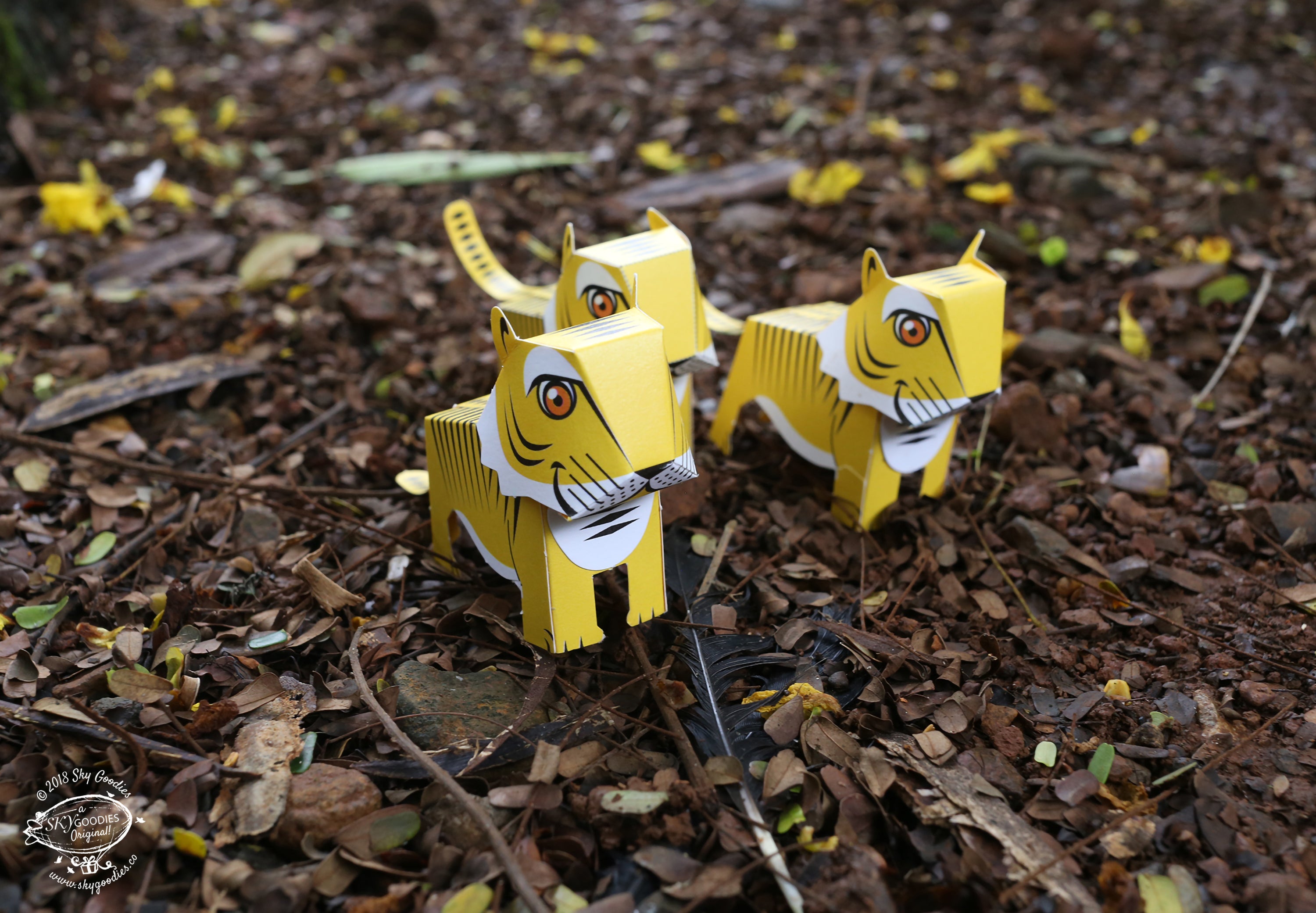 BOX SET of 12 DIY Mini Endangered Animals Paper Craft Kits