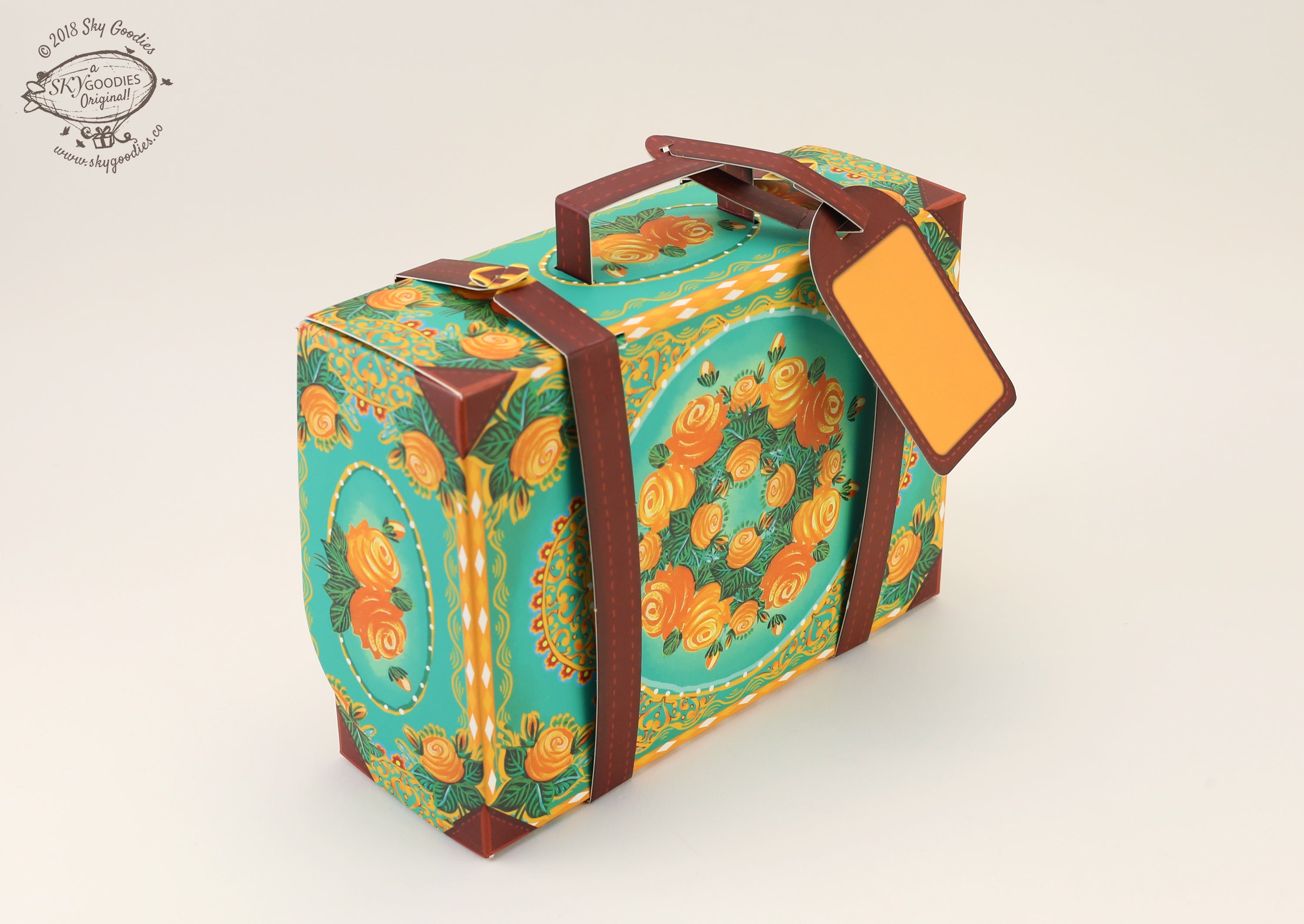 Set of 10 Colourful Blue Suitcase Gift Boxes