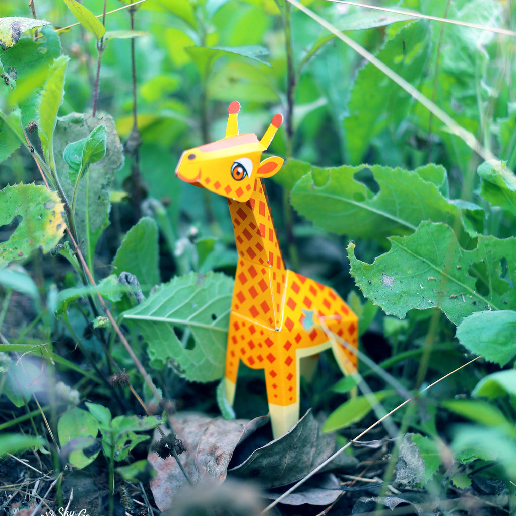 BOX SET of 12 DIY Mini Endangered Animals Paper Craft Kits