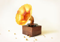 Realistic Mini Gramophone Box DIY Paper Craft Kit