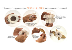 Set of 10 Pearl White 'Crush & Use' Paper Wild Roses