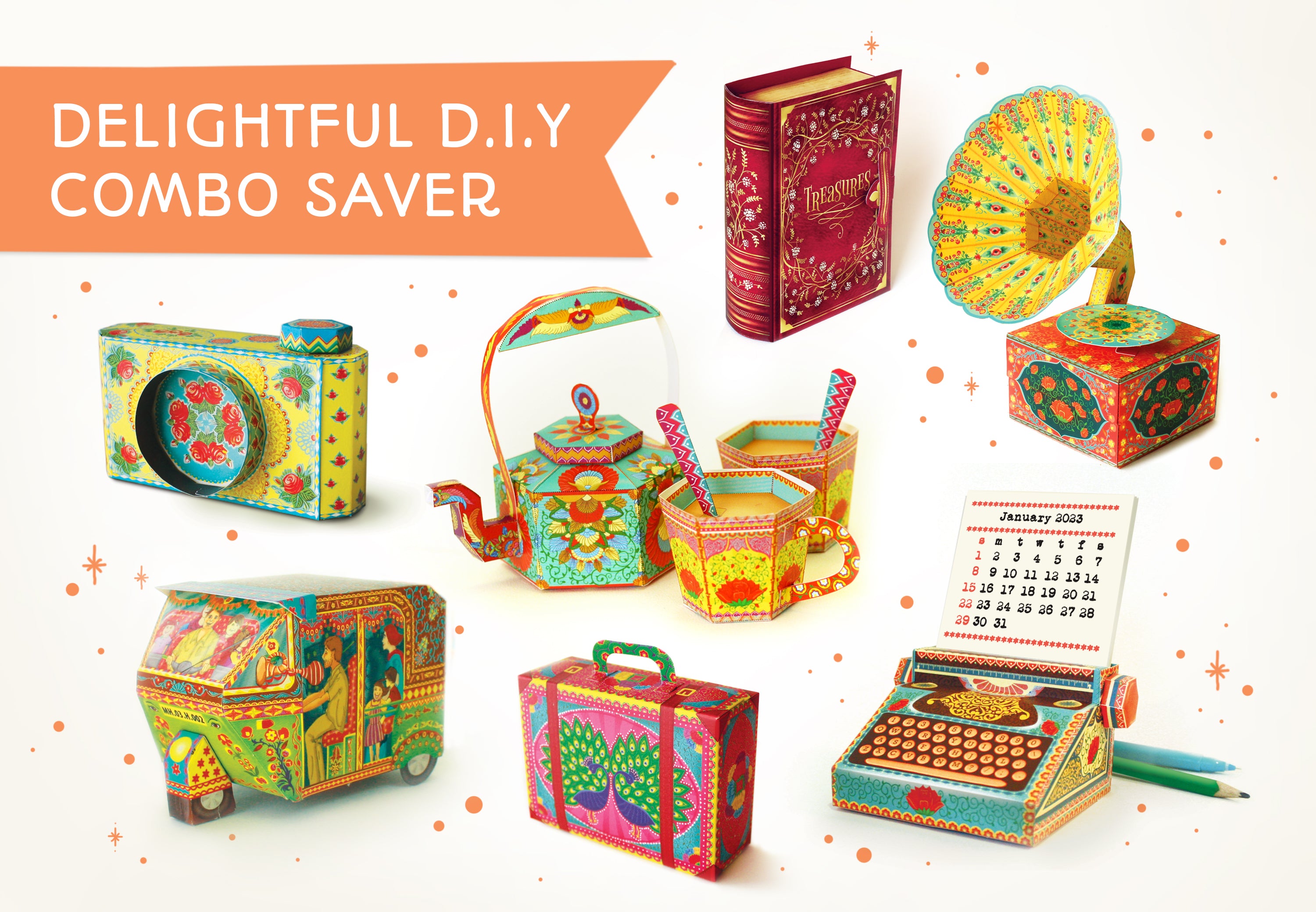 Delightful DIY Combo Saver set of 7 Best-selling DIY Paper Craft Kits