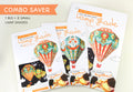 Combo Saver: 3 Hot Air Balloon Paper Lamp Shades: 1 Big Red + 2 Small Assorted