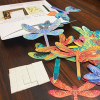 3 packs of 24 Decorative Paper Dragonflies = 72 Dragonflies