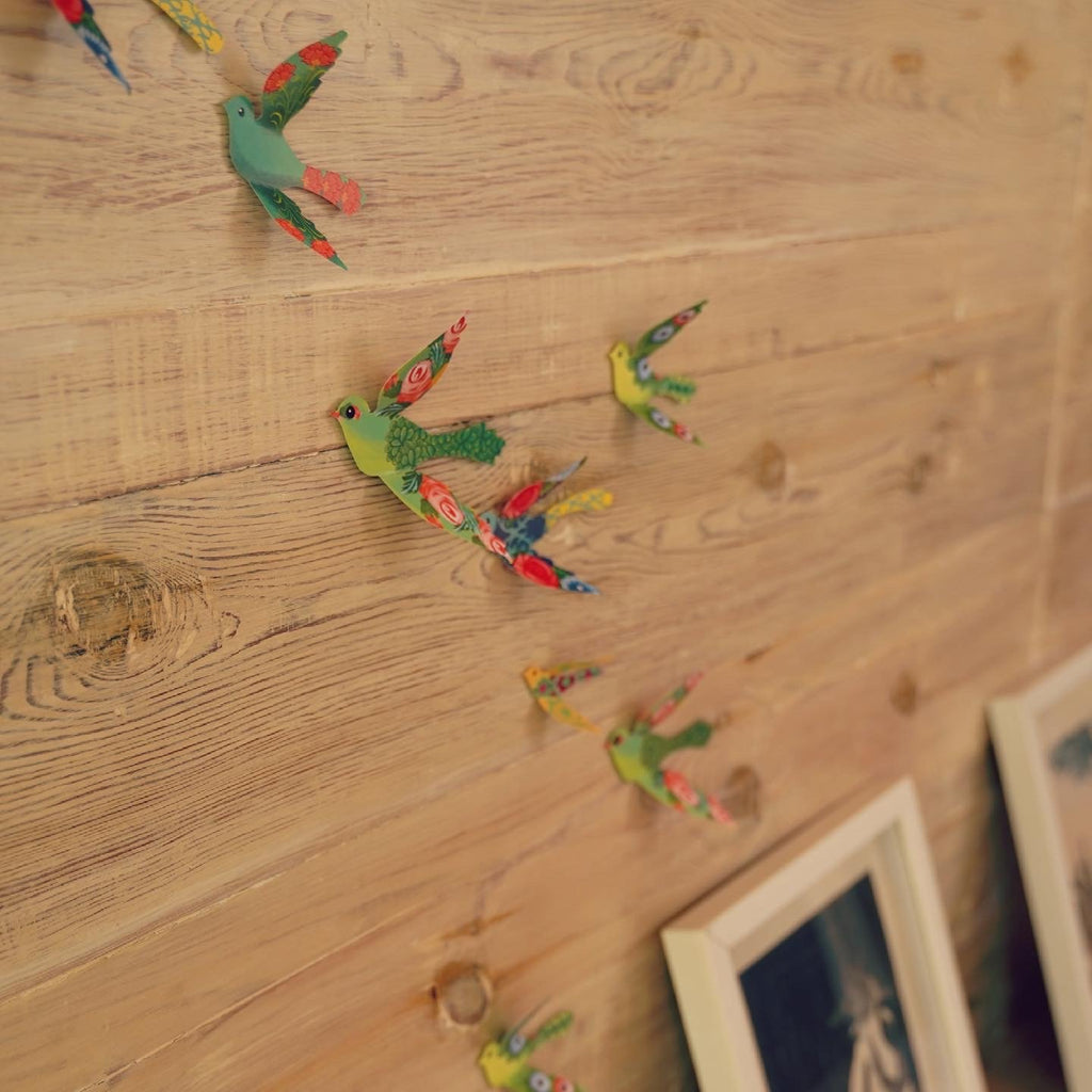 3 Packs of 24 Decorative Paper Birds - 72 Birds