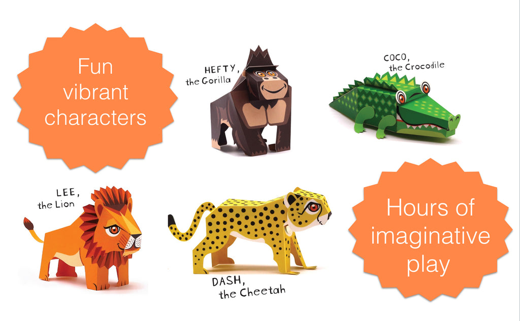 Mini Rhino DIY Animal Paper Craft Kit