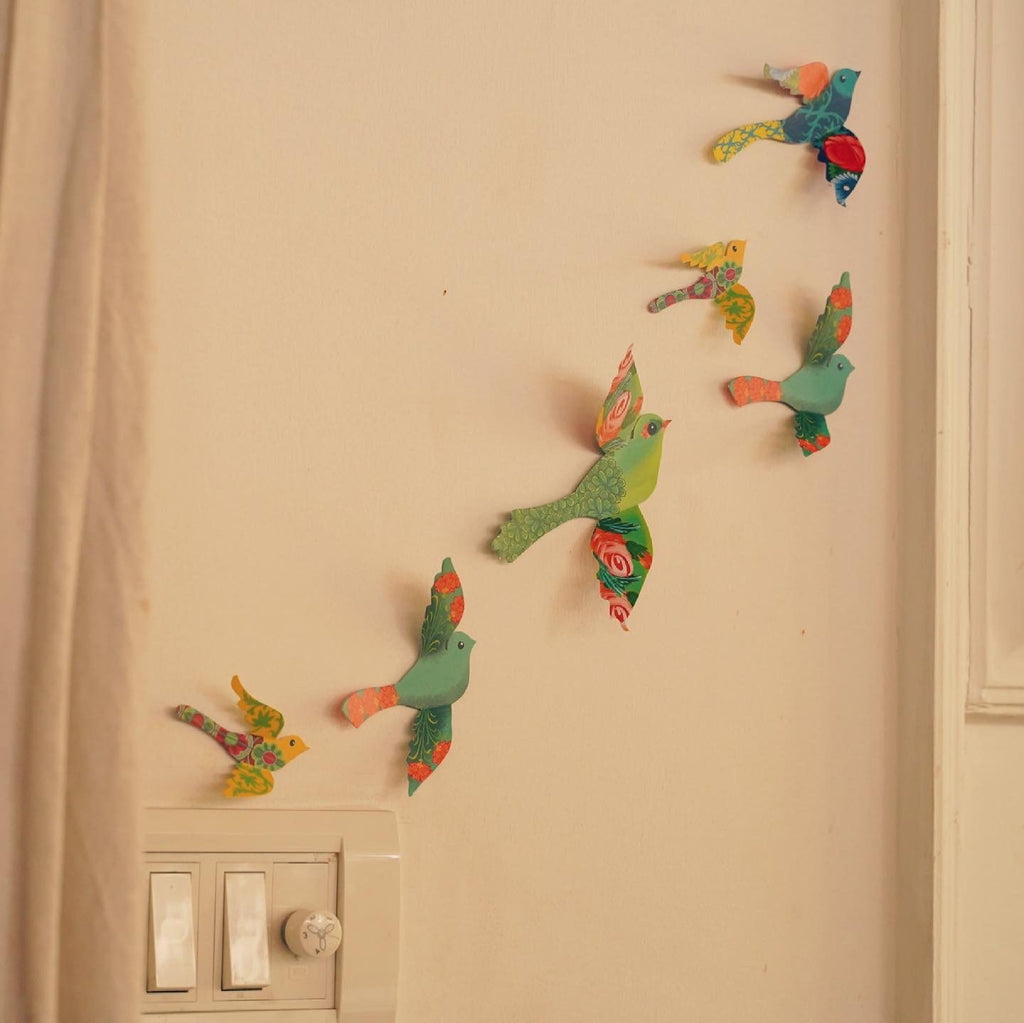 3 Packs of 24 Decorative Paper Birds - 72 Birds