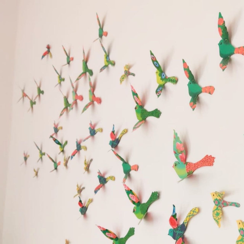3 Packs of 24 Decorative Paper Birds - 72 Birds