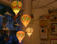 Convenience Pack with Bulb & Wire: Small Blue Hot Air Balloon Paper Lamp