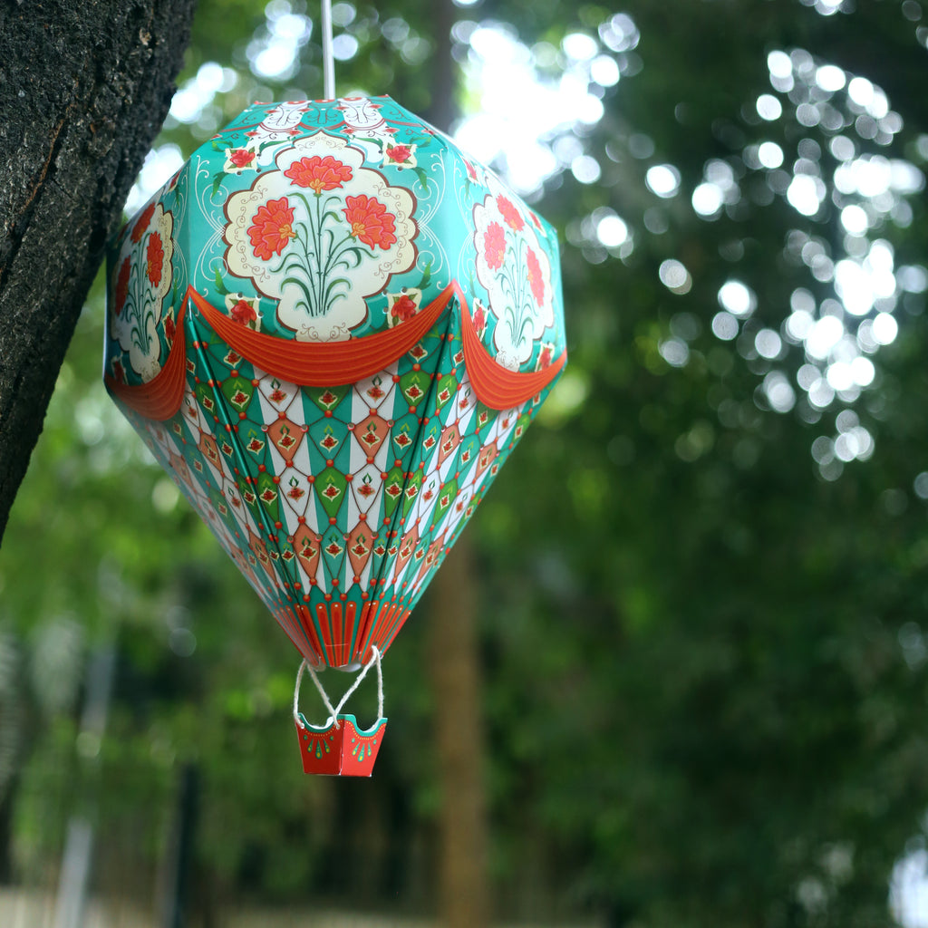 Combo Saver: 3 Hot Air Balloon Paper Lamp Shades: 1 Big Blue + 2 Small Assorted