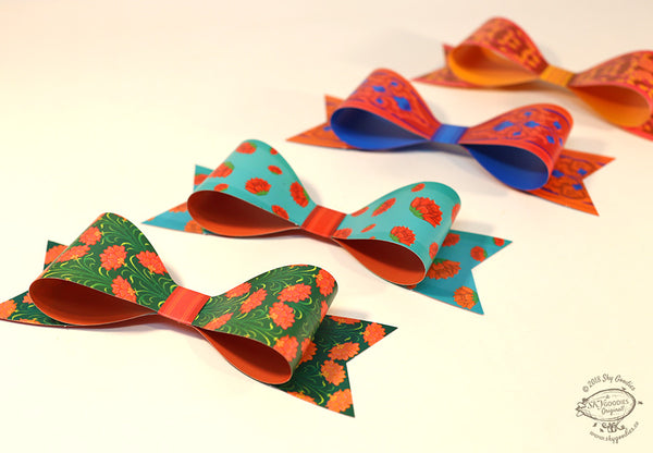 Set of 12 Paper Bows for Gifts