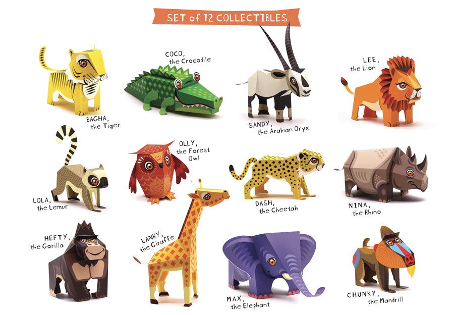 Mini Lion DIY Animal Paper Craft Kit