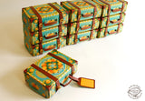 Set of 10 Colourful Blue Suitcase Gift Boxes