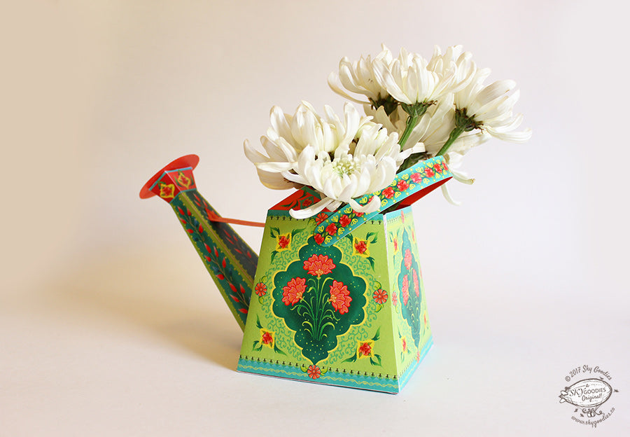 Watering Can Vase / Pen Holder DIY Paper Craft Kit