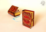 Mini Book Box: Red Design - DIY Paper Craft Kit