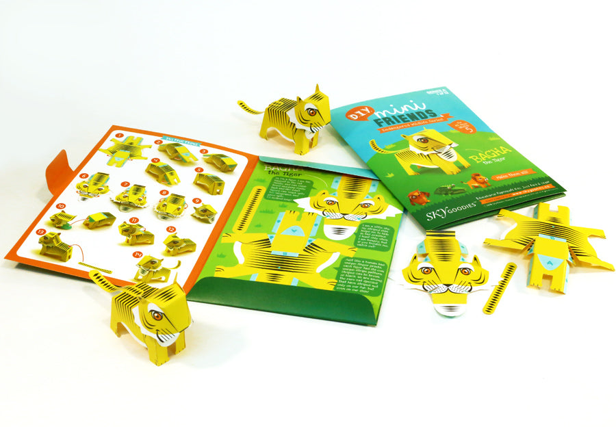 Mini Tiger DIY Animal Paper Craft Kit