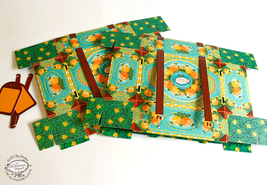 Set of 10 Colourful Blue Suitcase Gift Boxes