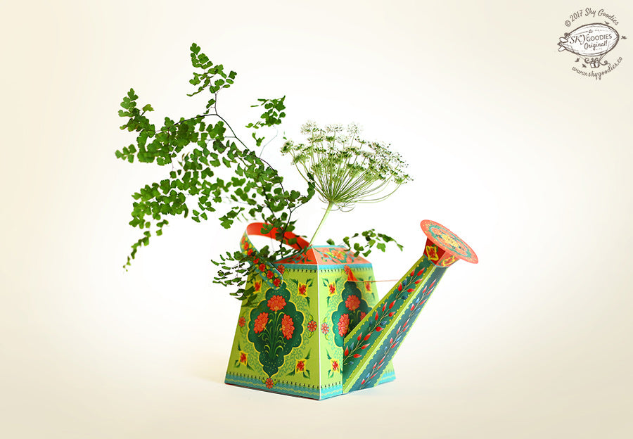 Watering Can Vase / Pen Holder DIY Paper Craft Kit