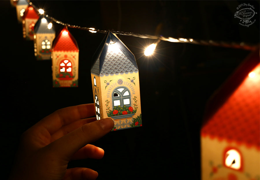 Paper Mini Happy Home Fairy Lights & Dragonflies Wall Decor Combo