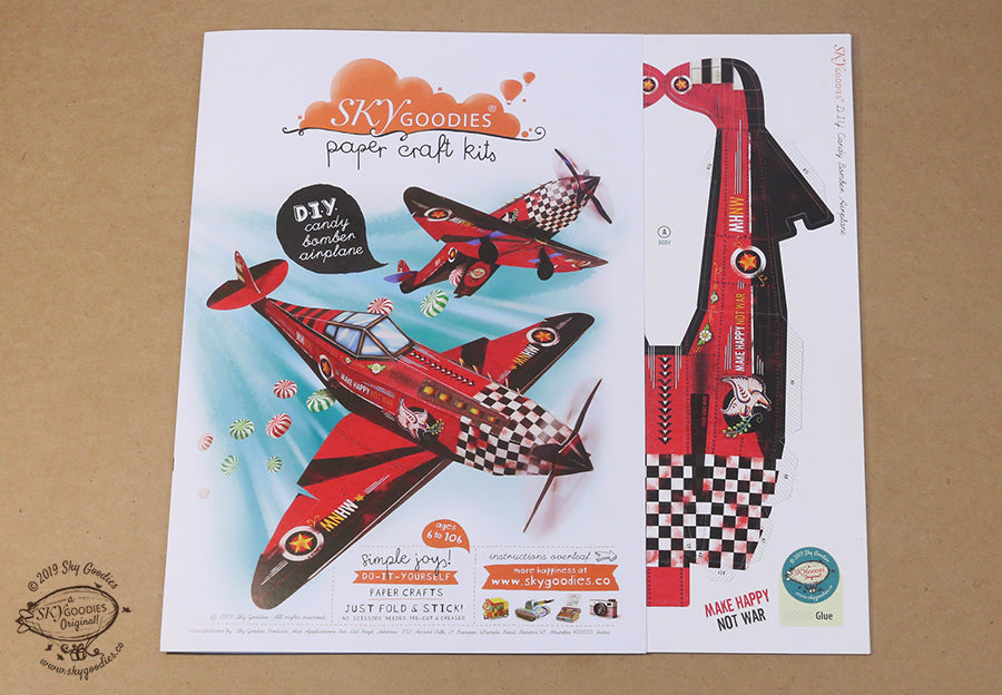 Candy Bomber Paper Aeroplane - DIY Paper Craft Kit