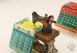 Mini Sewing Machine Desk Calendar 2024 DIY Paper Craft Kit