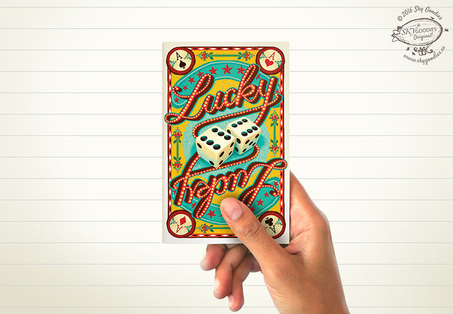 LUCKY Mini Notebook (ruled pages)