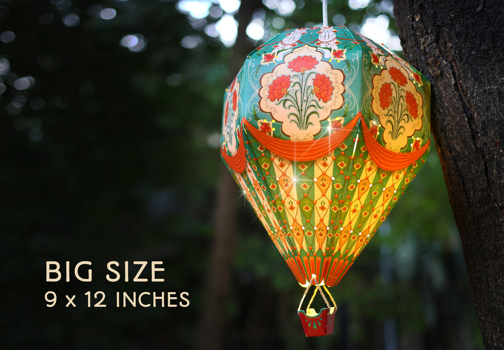 Instant Decor Combo Saver: 3 Hot Air Balloon Paper Lamps + bulbs + wires