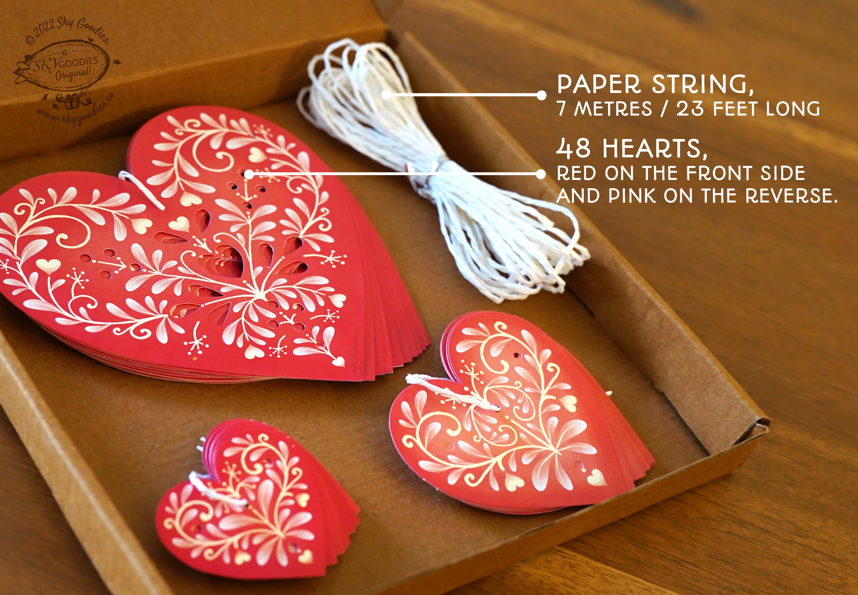Sweet Hearts Premium Paper Bunting