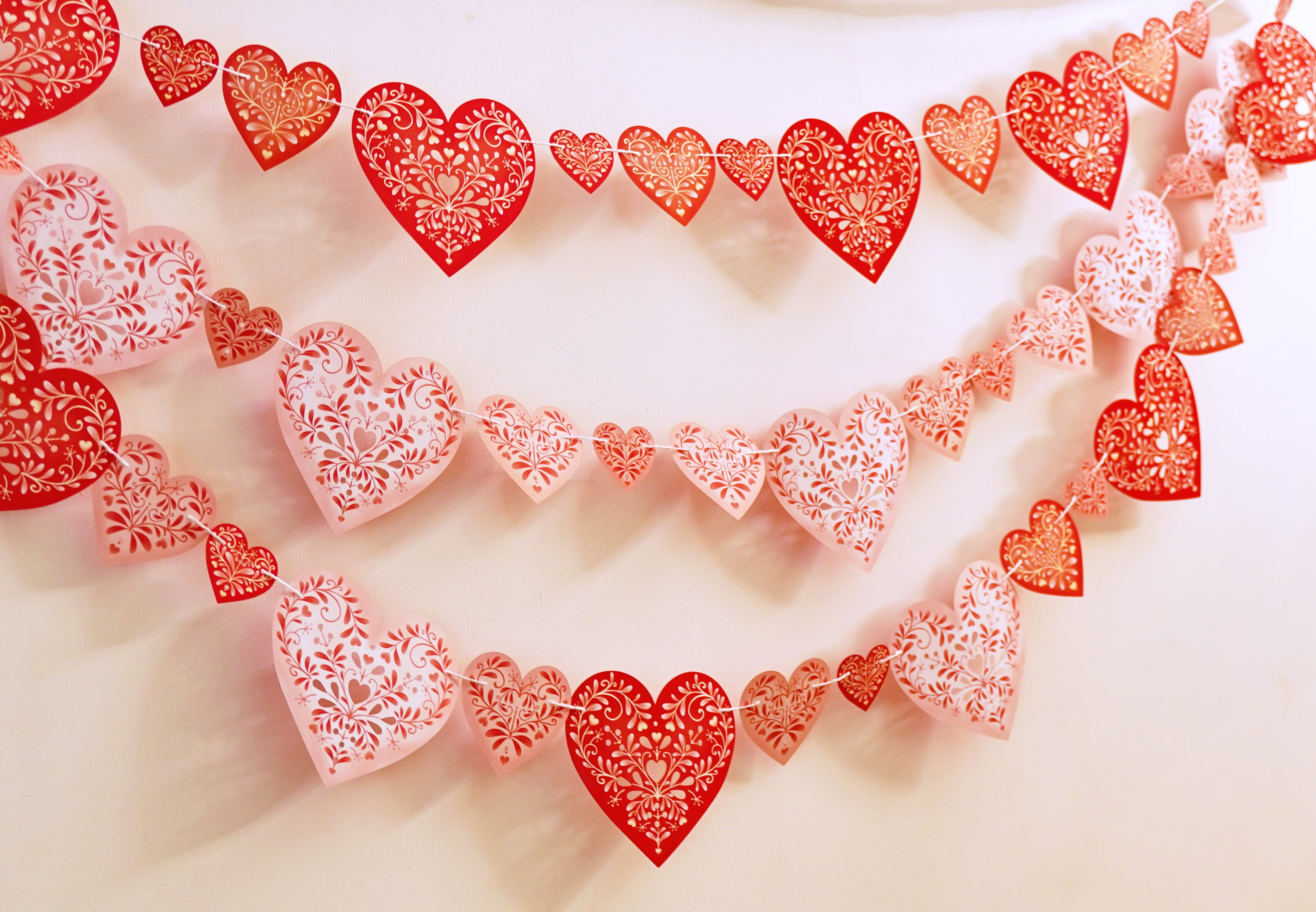 Sweet Hearts Premium Paper Bunting
