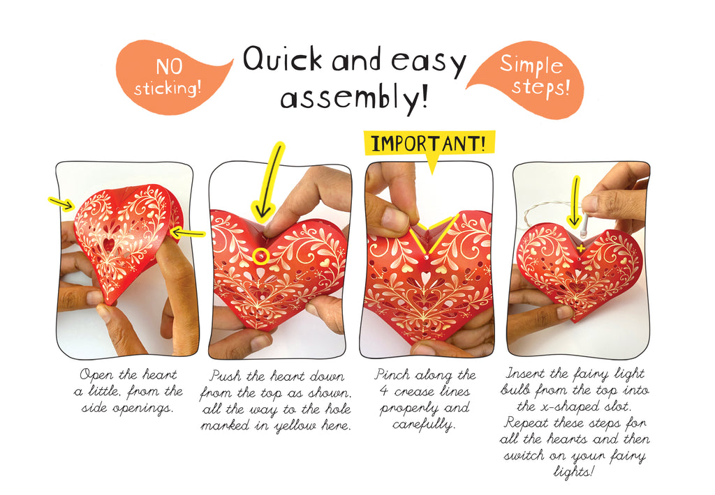 Sweet Hearts COMBO SAVER: Paper Hearts Bunting & Fairy Lights