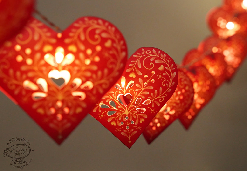 Sweet Hearts COMBO SAVER: Paper Hearts Bunting & Fairy Lights