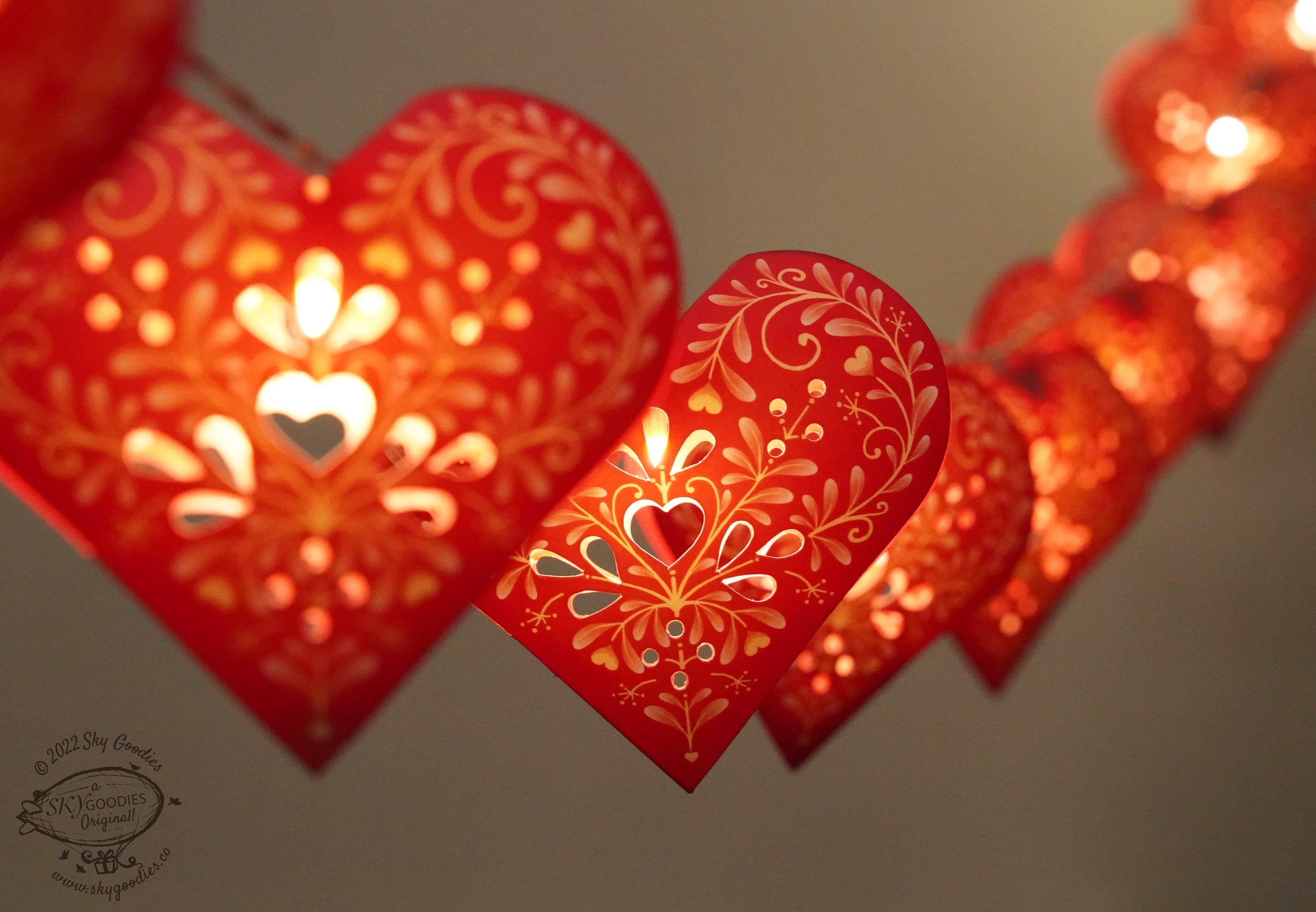 Sweet Hearts COMBO SAVER: Paper Hearts Bunting & Fairy Lights