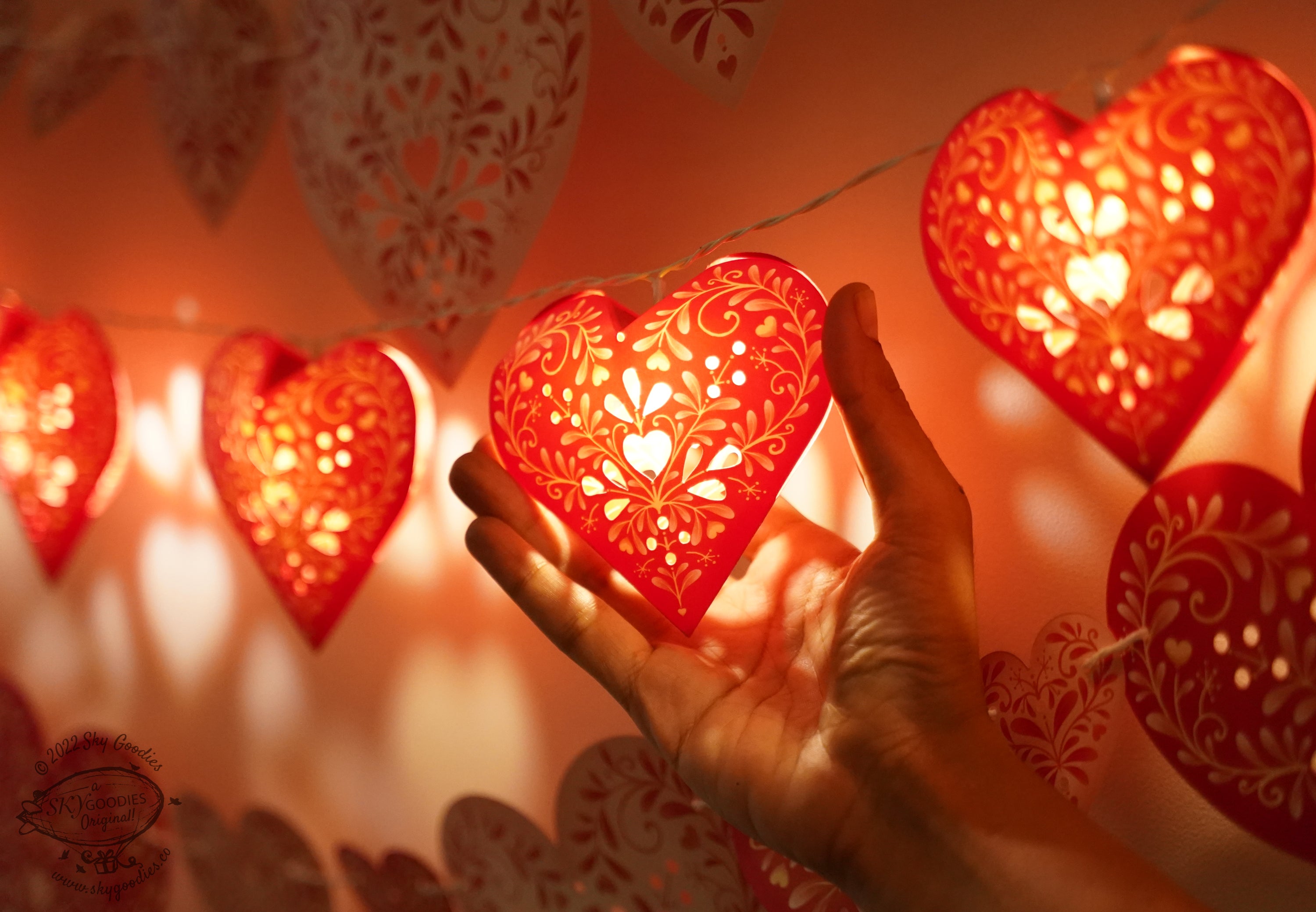 Sweet Hearts COMBO SAVER: Paper Hearts Bunting & Fairy Lights