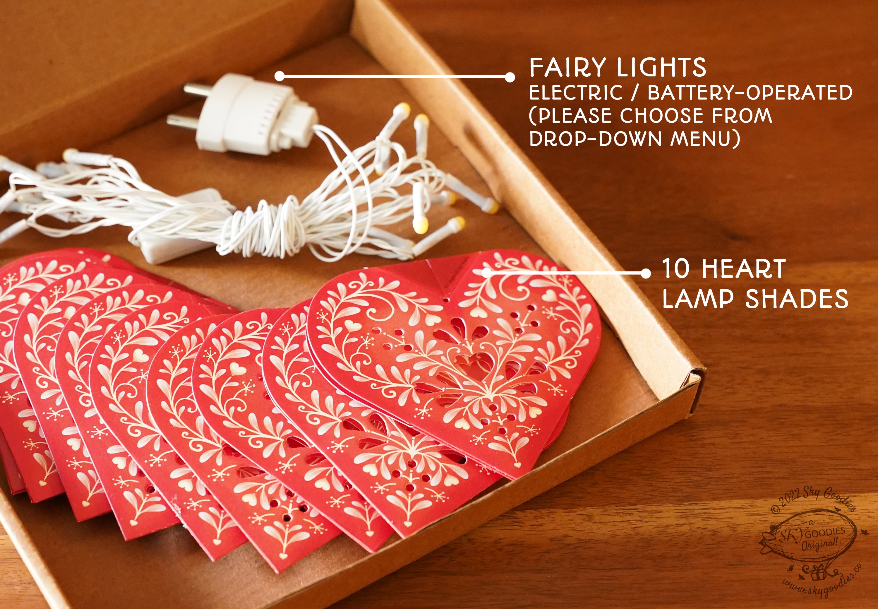 Sweet Hearts COMBO SAVER: Paper Hearts Bunting & Fairy Lights
