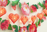 Hearts & Flowers COMBO SAVER: Paper Hearts Fairy Lights & Bunting