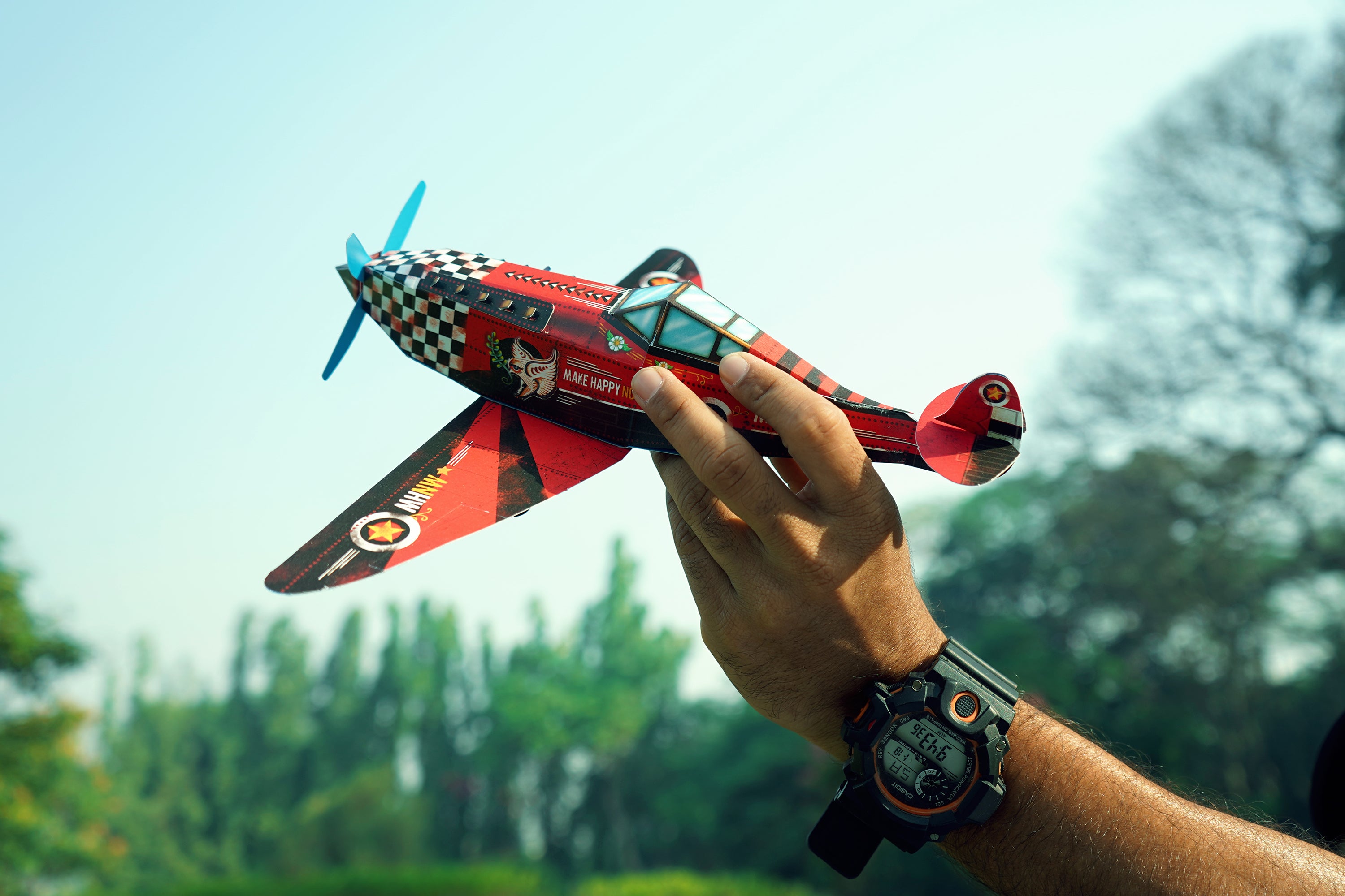Candy Bomber Paper Aeroplane - DIY Paper Craft Kit