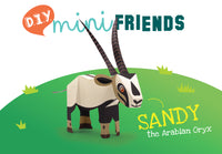 Mini Arabian Oryx DIY Animal Paper Craft Kit