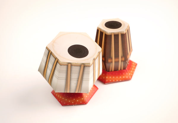 Mini Tabla Indian Musical Instrument DIY Paper Craft Kit
